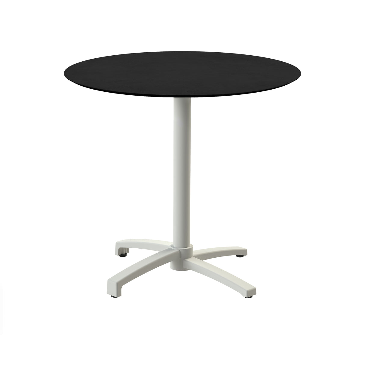 X Cross table de bistrot avec piètement sable + plateau HPL noir Ø70 cm - VEBA - 1 pcs