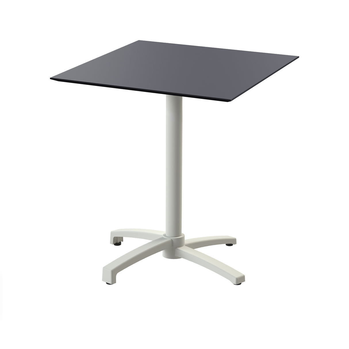 X Cross table de bistrot avec piètement sable + plateau HPL noir 70x70 cm - VEBA - 1 pcs