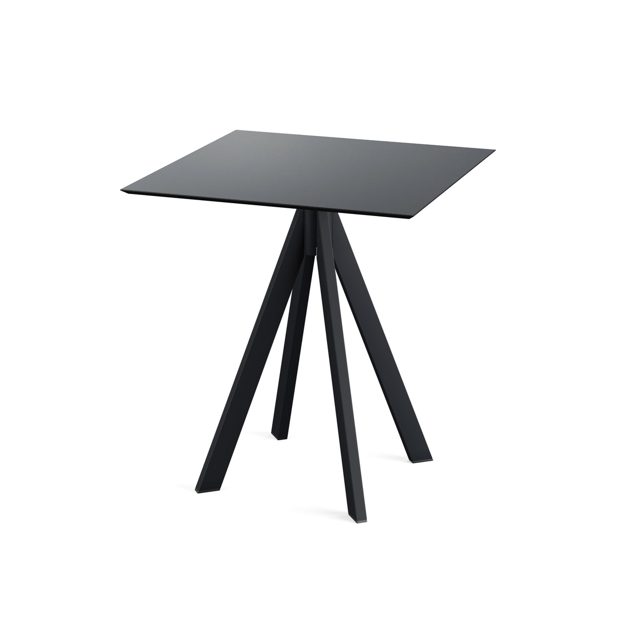 Infinity table de bistrot avec piètement noir + plateau HPL noir 70x70 cm - VEBA - 1 pcs