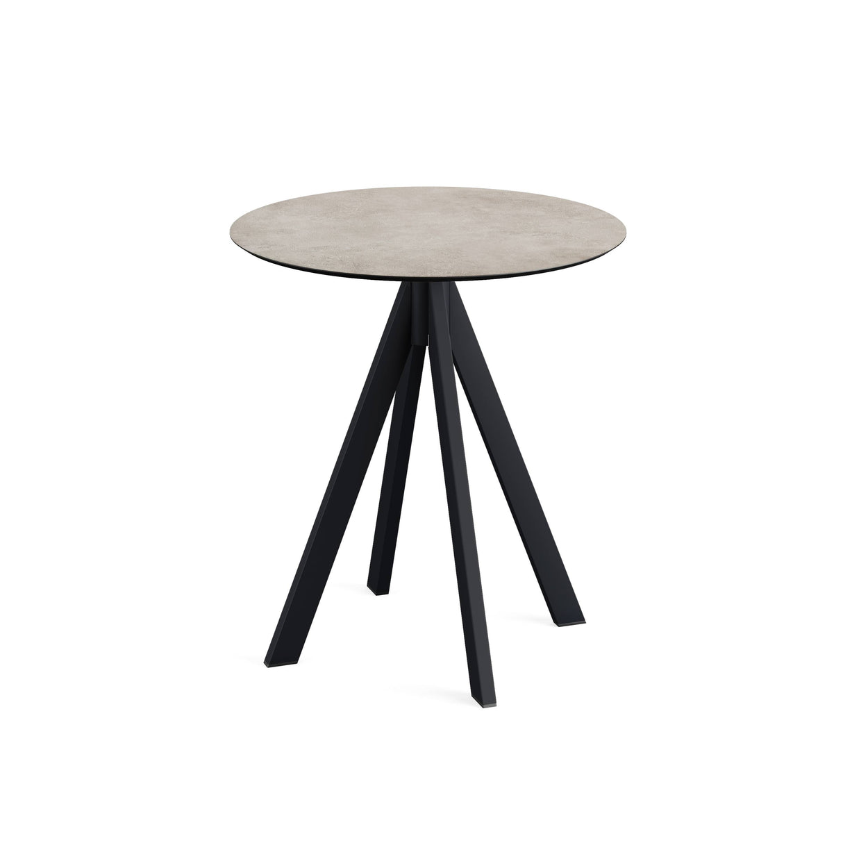 Infinity table de bistrot avec piètement noir + plateau HPL Moonstone Ø70 cm - VEBA - 1 pcs