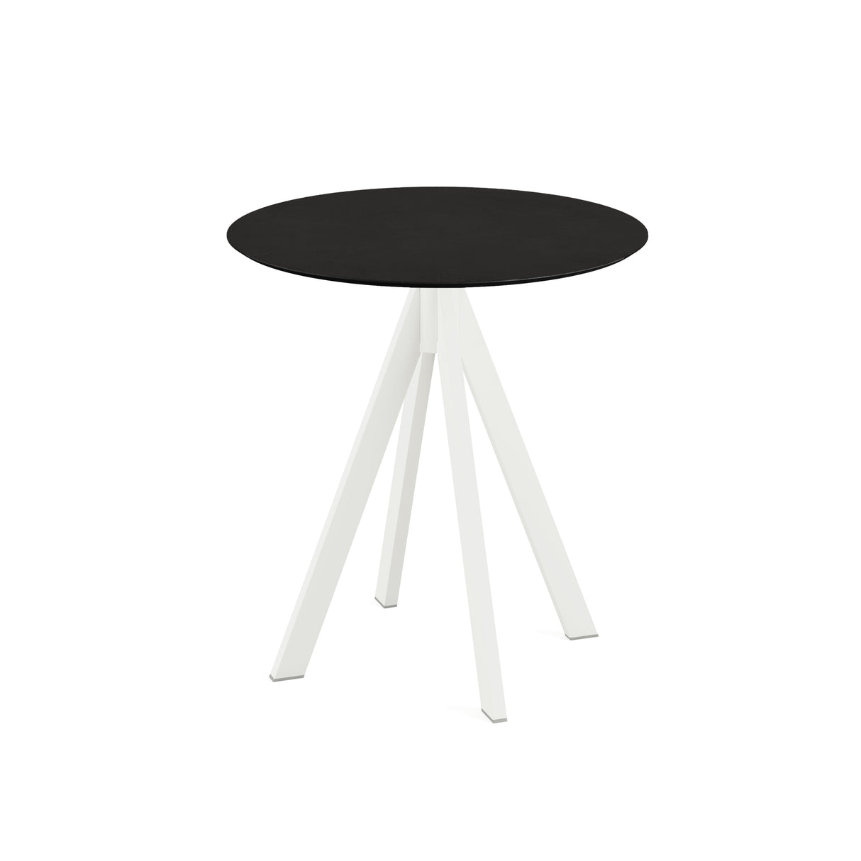 Infinity table de bistrot avec piètement blanc + plateau HPL noir Ø 70 cm - VEBA - 1 pcs