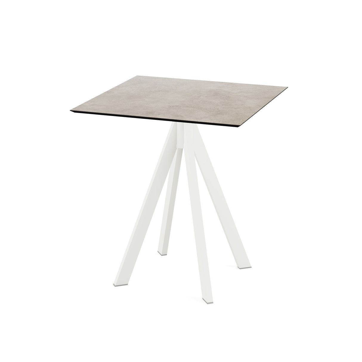 Infinity table de bistrot avec piètement blanc + plateau HPL Moonstone 70x70 cm - VEBA - 1 pcs
