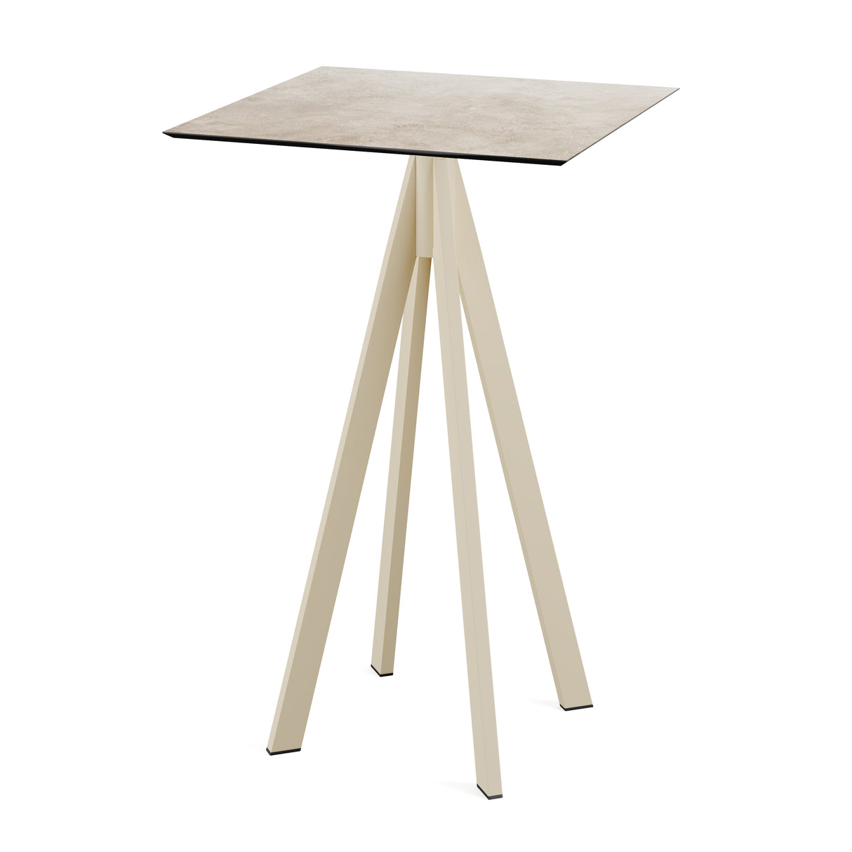 Infinity mange-debout avec piètement sable + plateau HPL Moonstone 70x70 cm - VEBA - 1 pcs
