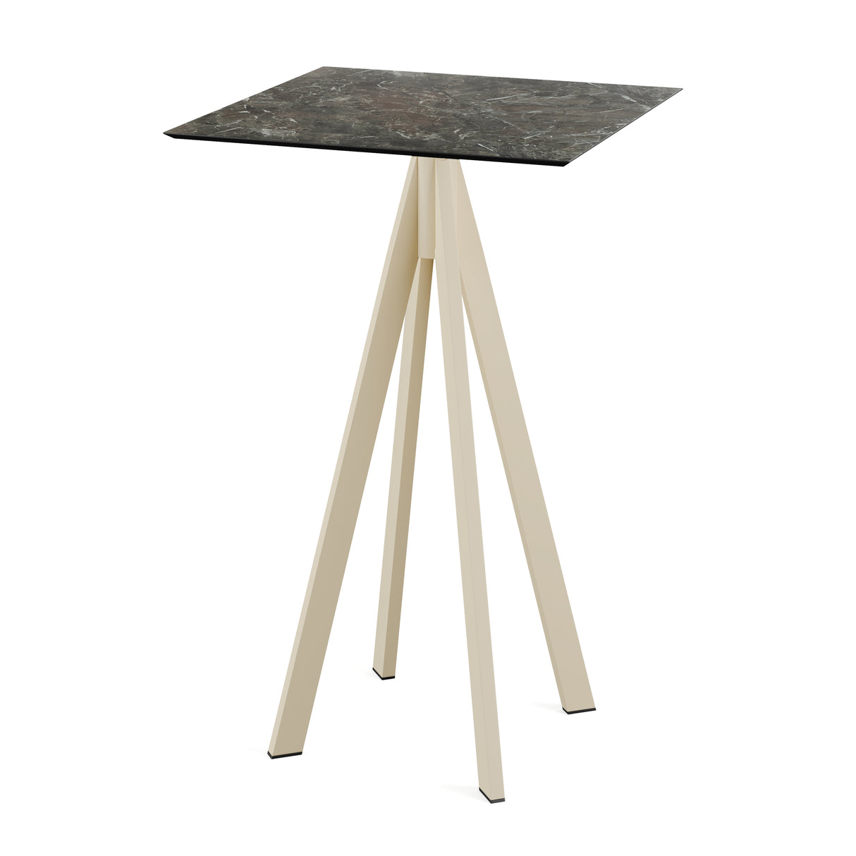 Infinity mange-debout avec piètement sable + plateau HPL Galaxy Marble 70x70 cm - VEBA - 1 pcs
