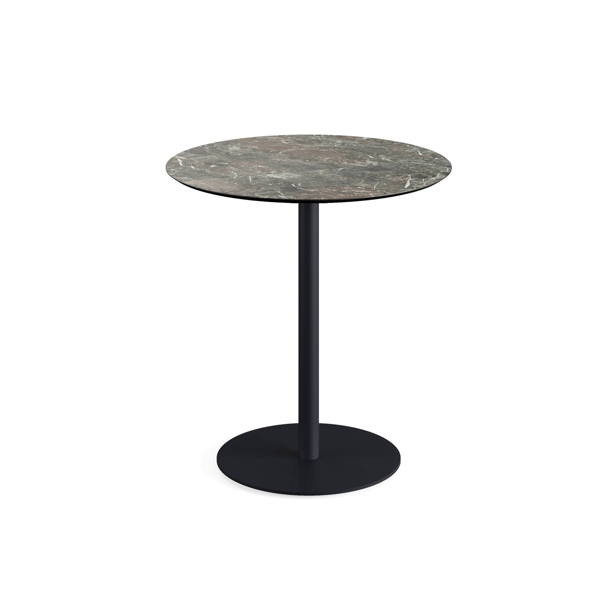 Urban table de bistrot avec piètement noir + plateau HPL Galaxy Marble Ø70 cm - VEBA - 1 pcs