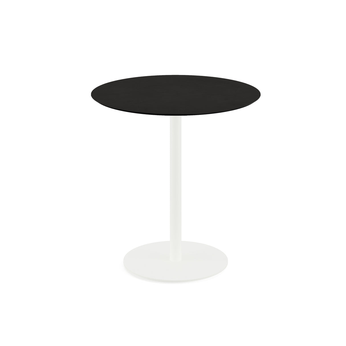 Urban table de bistrot avec piètement blanc + plateau HPL noir Ø 70 cm - VEBA - 1 pcs
