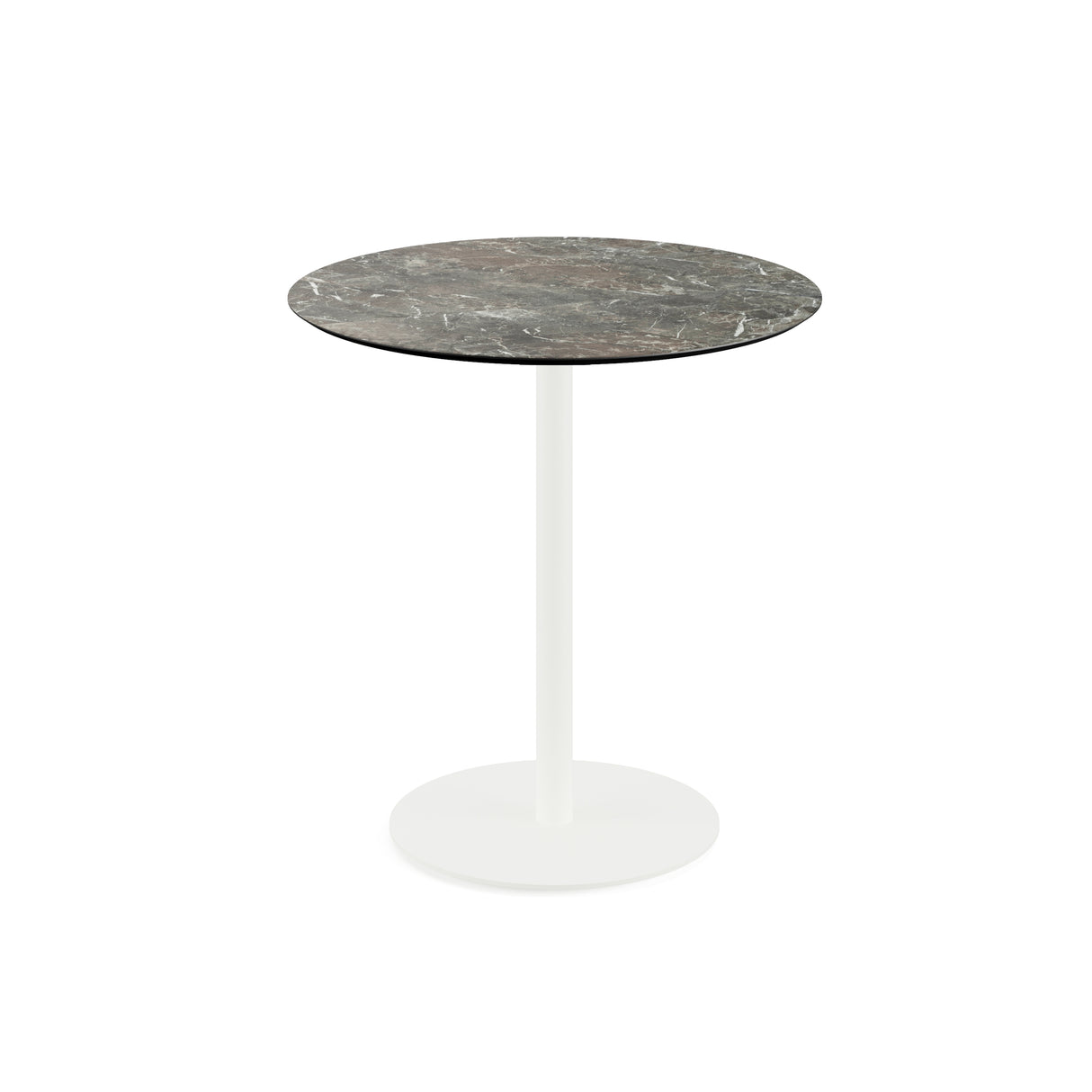 Urban table de bistrot avec piètement blanc + plateau HPL Galaxy Marble Ø70 cm - VEBA - 1 pcs