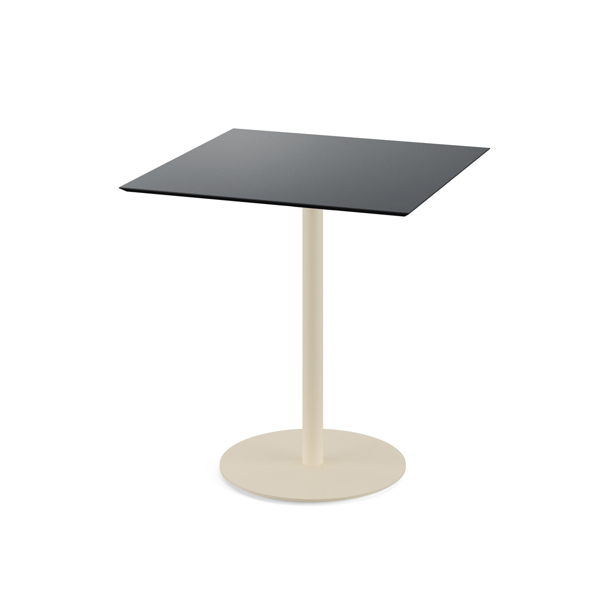 Urban table de bistrot avec piètement sable + plateau HPL noir 70x70 cm - VEBA - 1 pcs