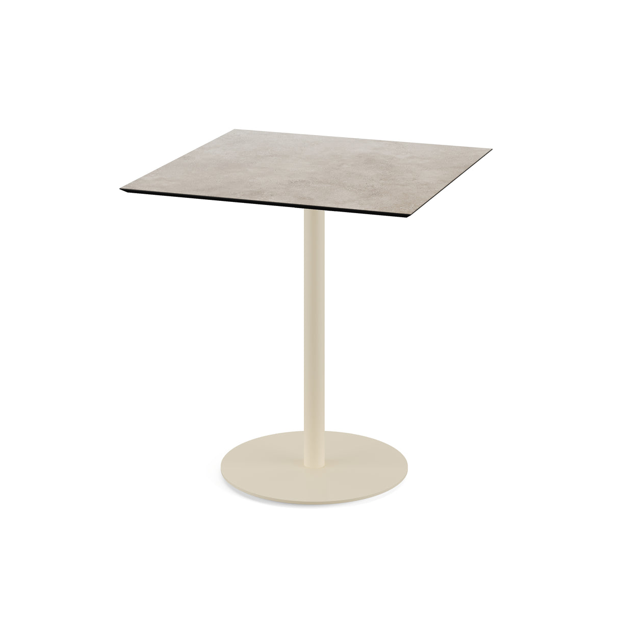 Urban table de bistrot avec piètement sable + plateau HPL Moonstone 70x70 cm - VEBA - 1 pcs