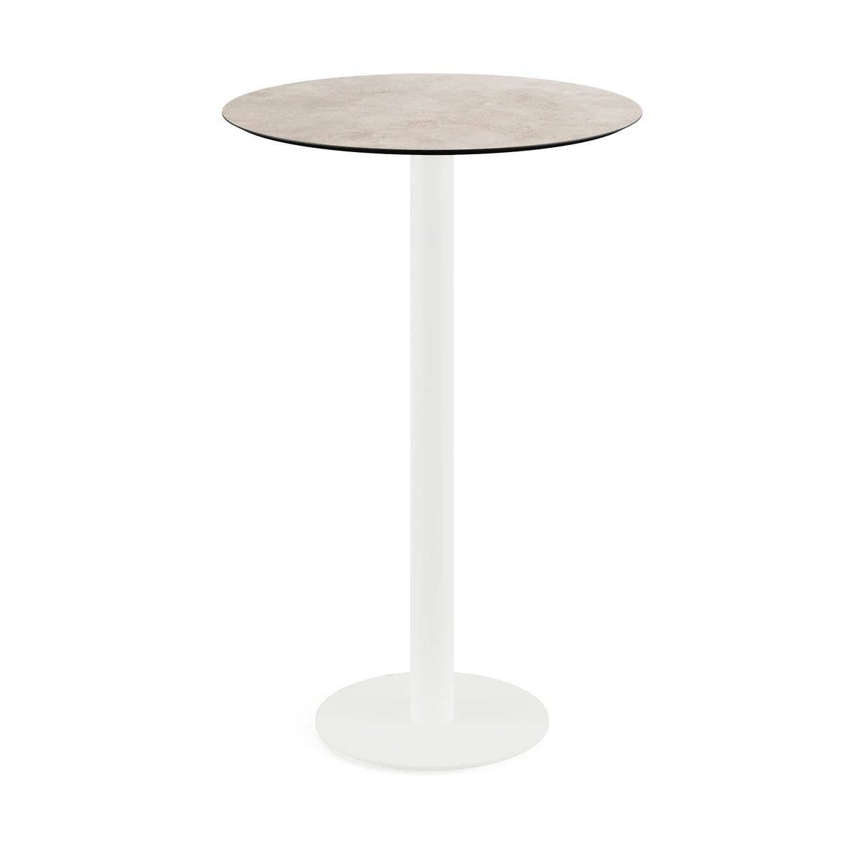 Urban mange-debout avec piètement blanc + plateau HPL Moonstone Ø70 cm - VEBA - 1 pcs