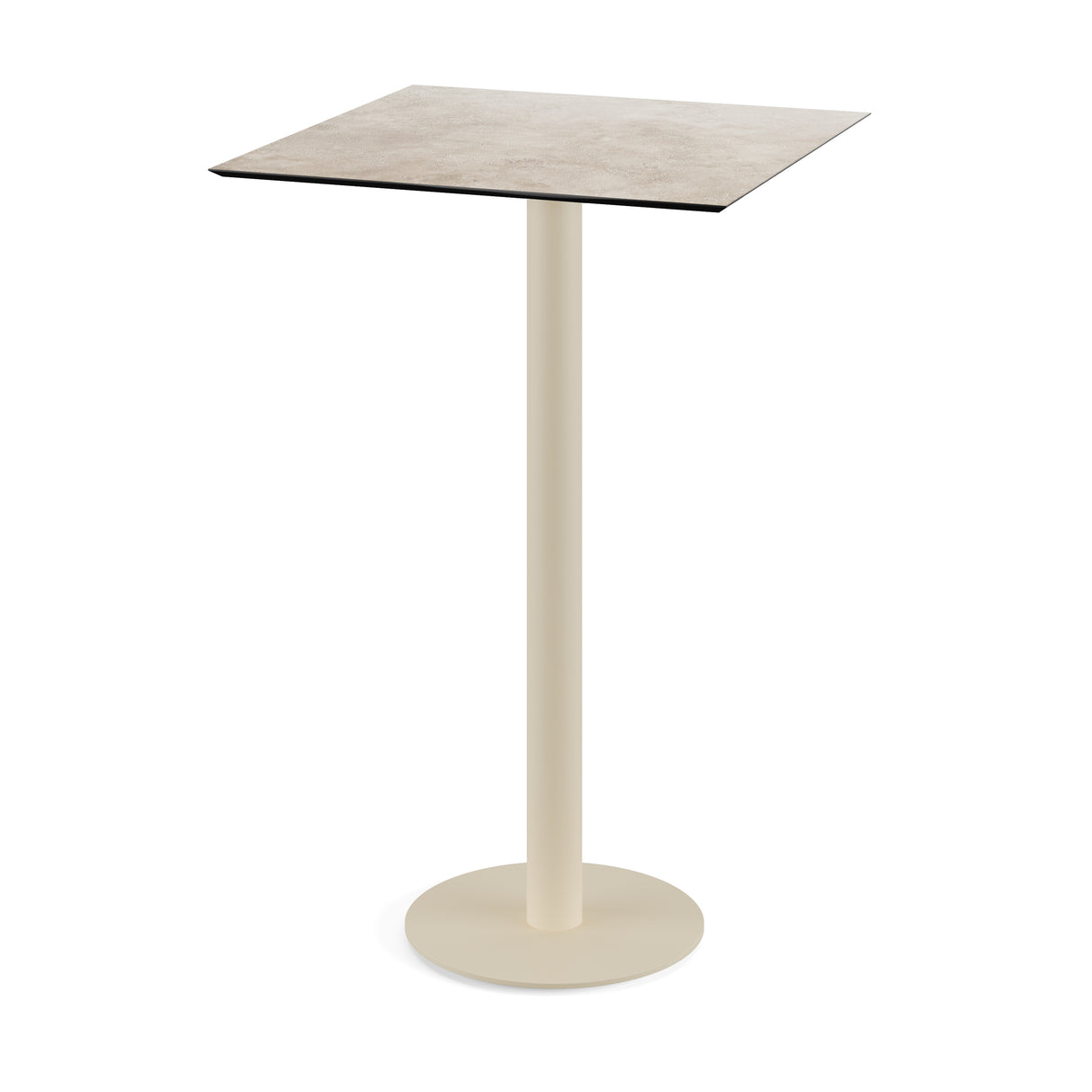 Urban mange-debout avec piètement sable + plateau HPL Moonstone 70x70 cm - VEBA - 1 pcs