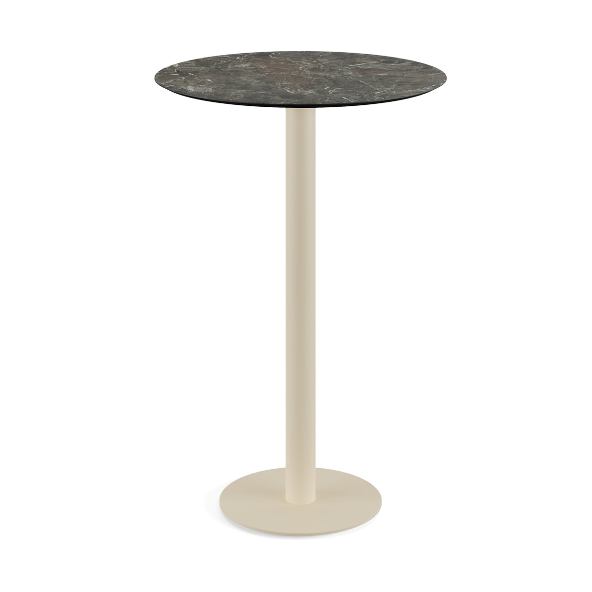 Urban mange-debout avec piètement sable + plateau HPL Galaxy Marble Ø70 cm - VEBA - 1 pcs