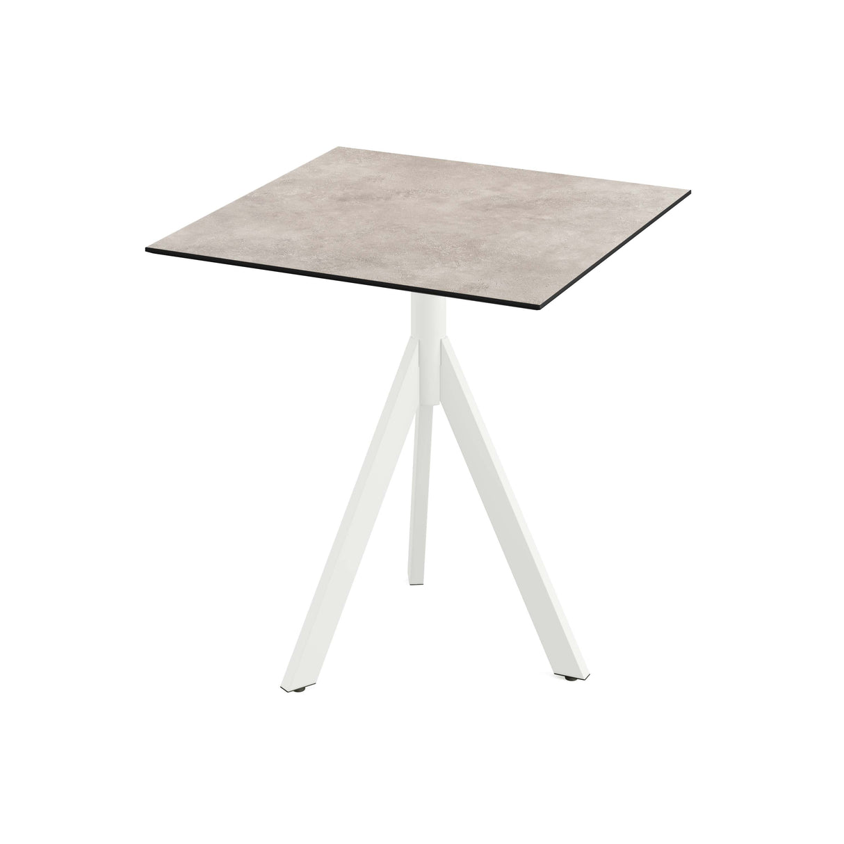Infinity Tripod table de bistrot avec piètement blanc + plateau HPL Moonstone 70x70 cm - VEBA - 1 pcs