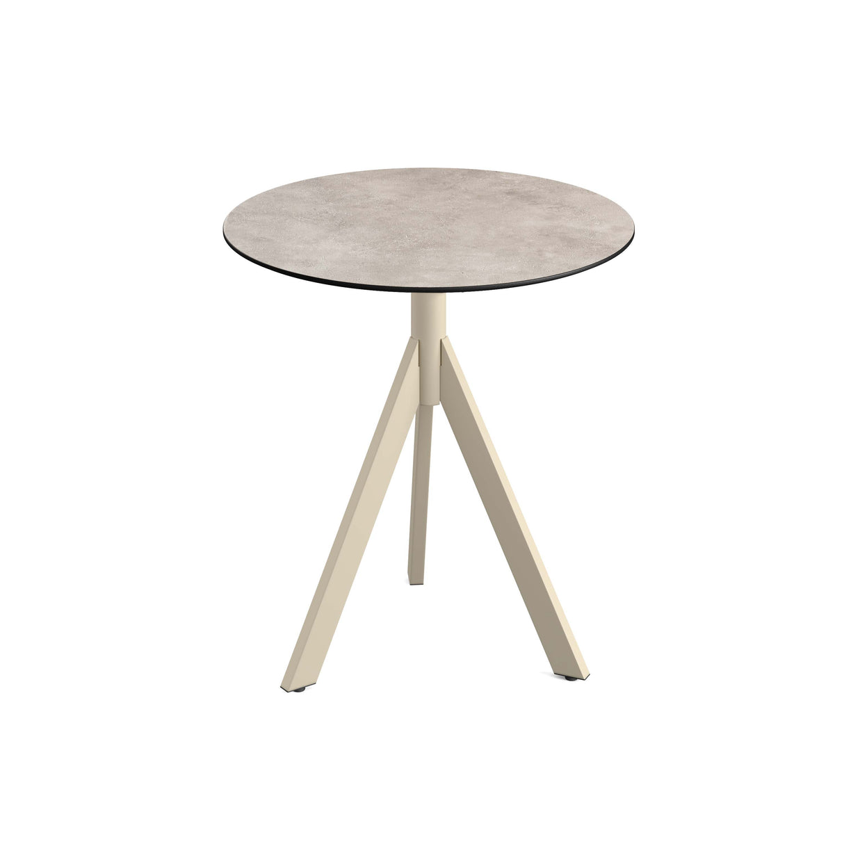 Infinity Tripod table de bistrot avec piètement sable + plateau HPL Moonstone Ø70 cm - VEBA - 1 pcs