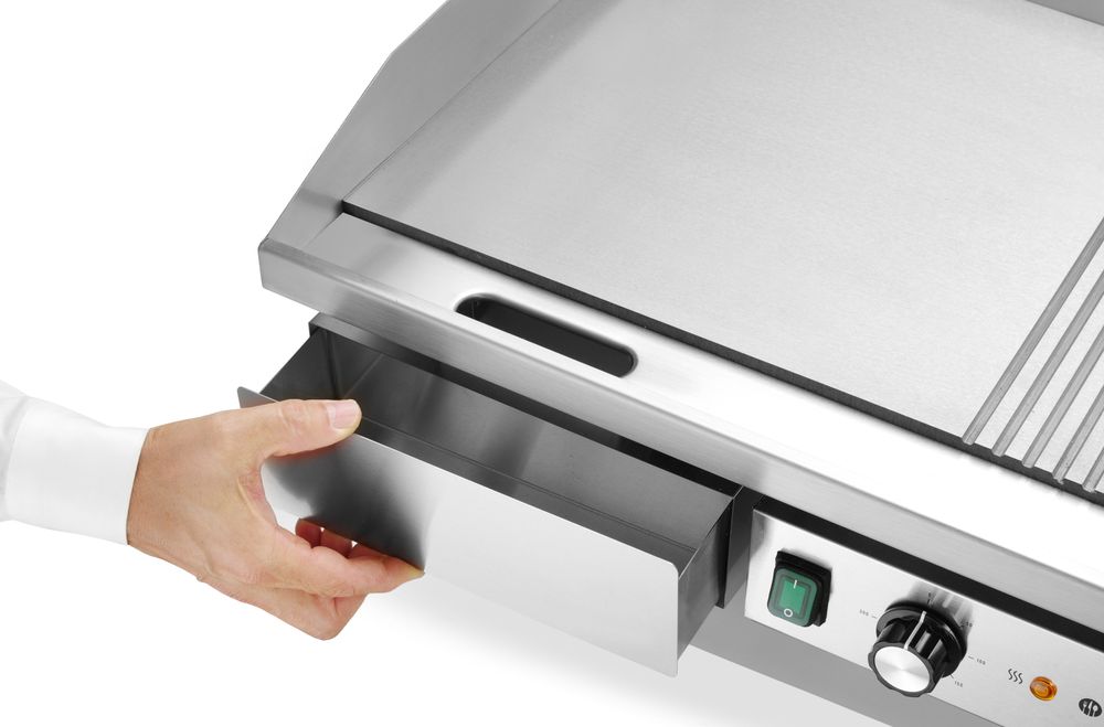 Grill, moitié lisse, moitié rainurée - HENDI