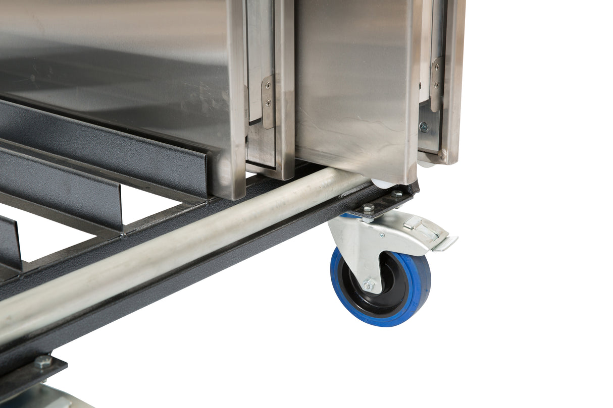 Chariot de transport pour 5 tables de travail pliantes en inox SOLID200 - VEBA - 1 pcs