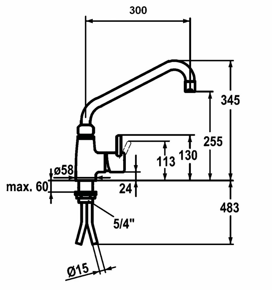 Mitigeur avec croisillons 40L-3601B - BARTSCHER - 400126