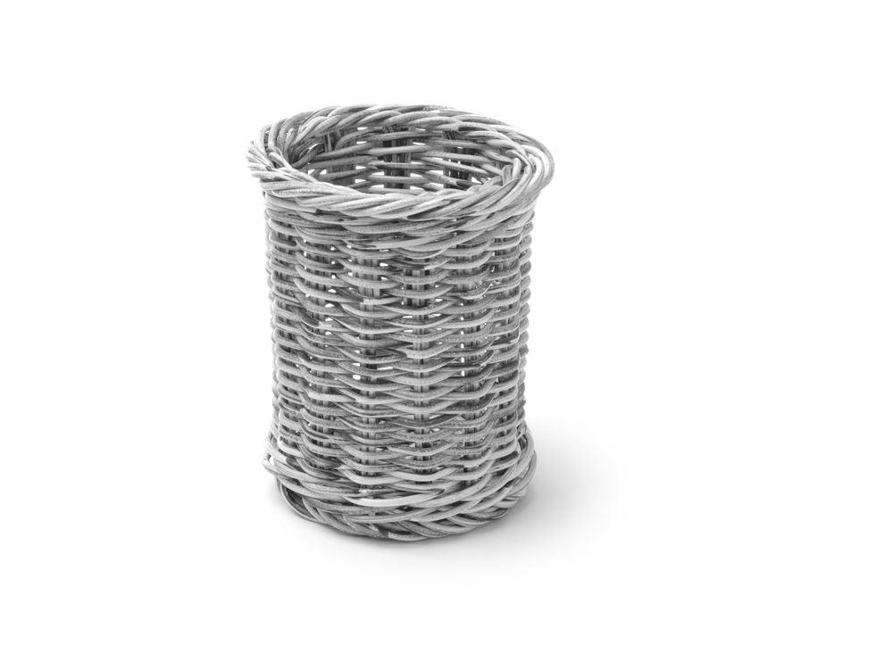 Corbeille à couvert, HENDI, Gris, ø100x(H)120mm