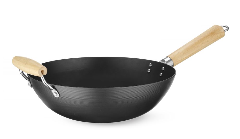 Wok avec manche en bois - HENDI