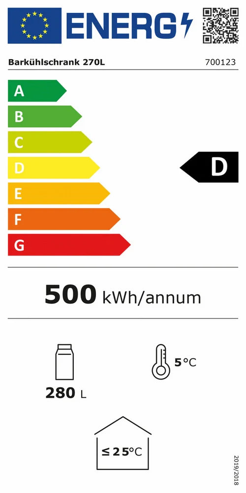 Arrière bar réfrigéré 270L - BARTSCHER - 700123