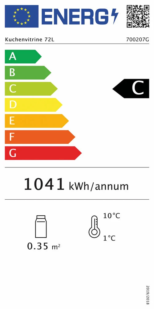 Vitrine à gâteaux 72L - BARTSCHER - 700207G