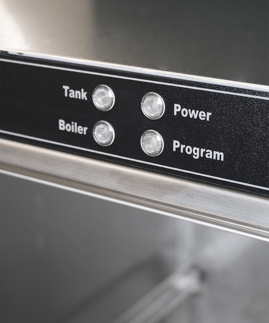 LAVE-VAISELLE CHARGEMENT PAR L'AVANT ENT 500-230 DP DDE AVEC POMPE D'ÉCOULEMENT ET DOSEUR À DÉTERGENT - 7082.0060 - COMBISTEEL