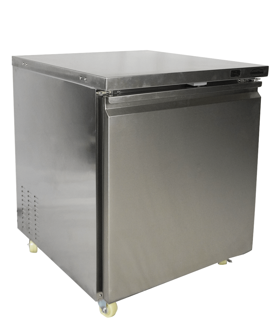 RÉFRIGÉRATEUR/CONGÉLATEUR EN ACIER INOX COMMUTABLE 1 PORTE - 7450.0260 - COMBISTEEL