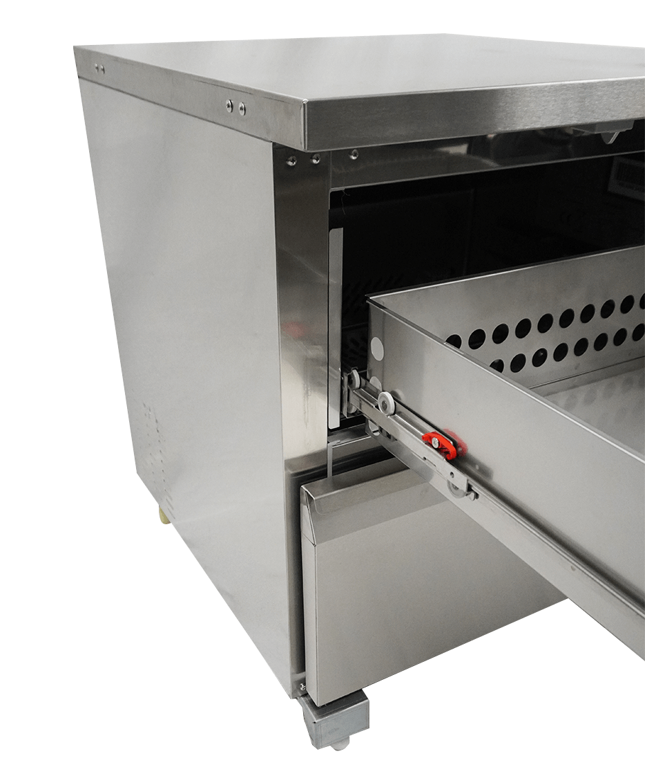 RÉFRIGÉRATEUR/CONGÉLATEUR EN ACIER INOX COMMUTABLE 2 TIROIR - 7450.0265 - COMBISTEEL