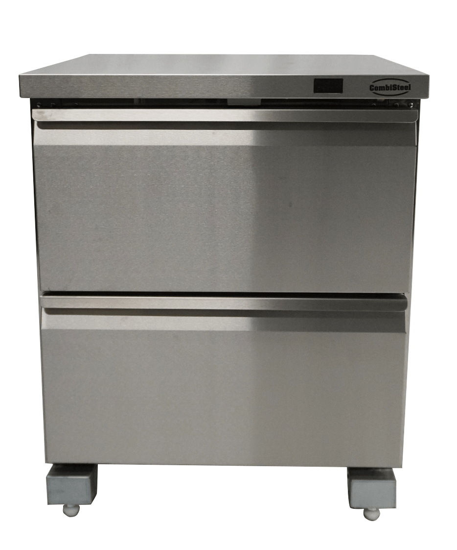 RÉFRIGÉRATEUR/CONGÉLATEUR EN ACIER INOX COMMUTABLE 2 TIROIR - 7450.0265 - COMBISTEEL