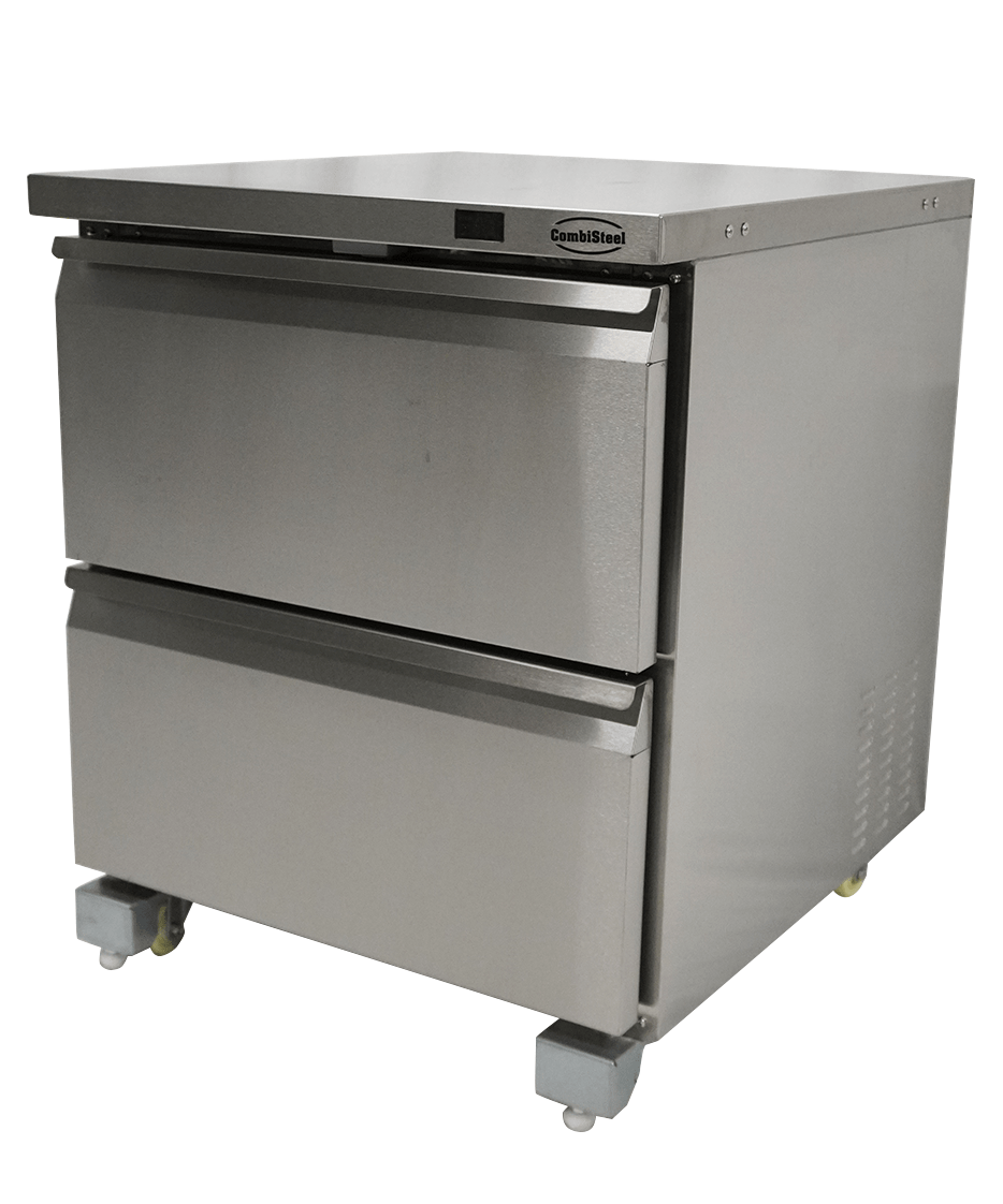 RÉFRIGÉRATEUR/CONGÉLATEUR EN ACIER INOX COMMUTABLE 2 TIROIR - 7450.0265 - COMBISTEEL