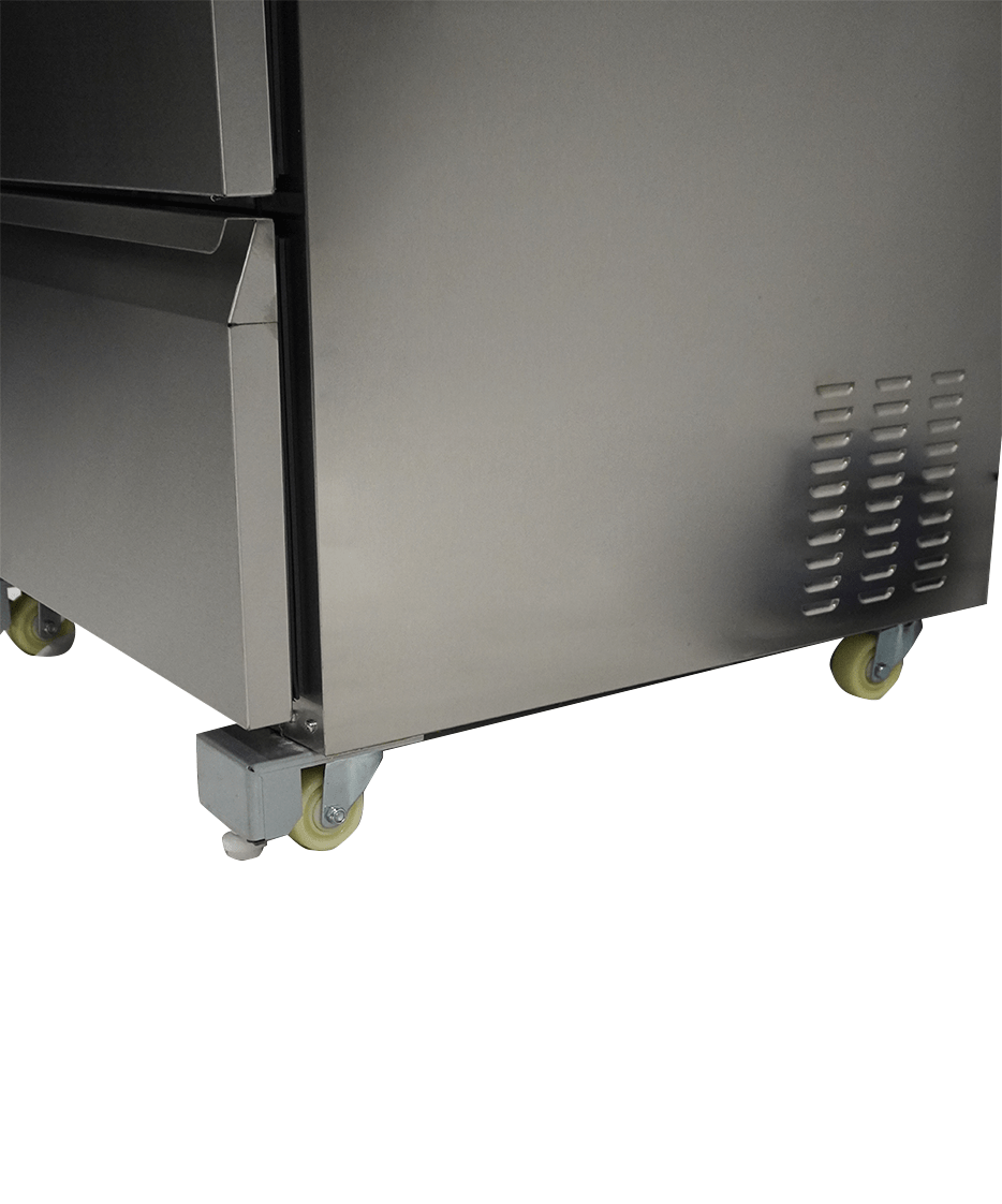 RÉFRIGÉRATEUR/CONGÉLATEUR EN ACIER INOX COMMUTABLE 2 TIROIR - 7450.0265 - COMBISTEEL