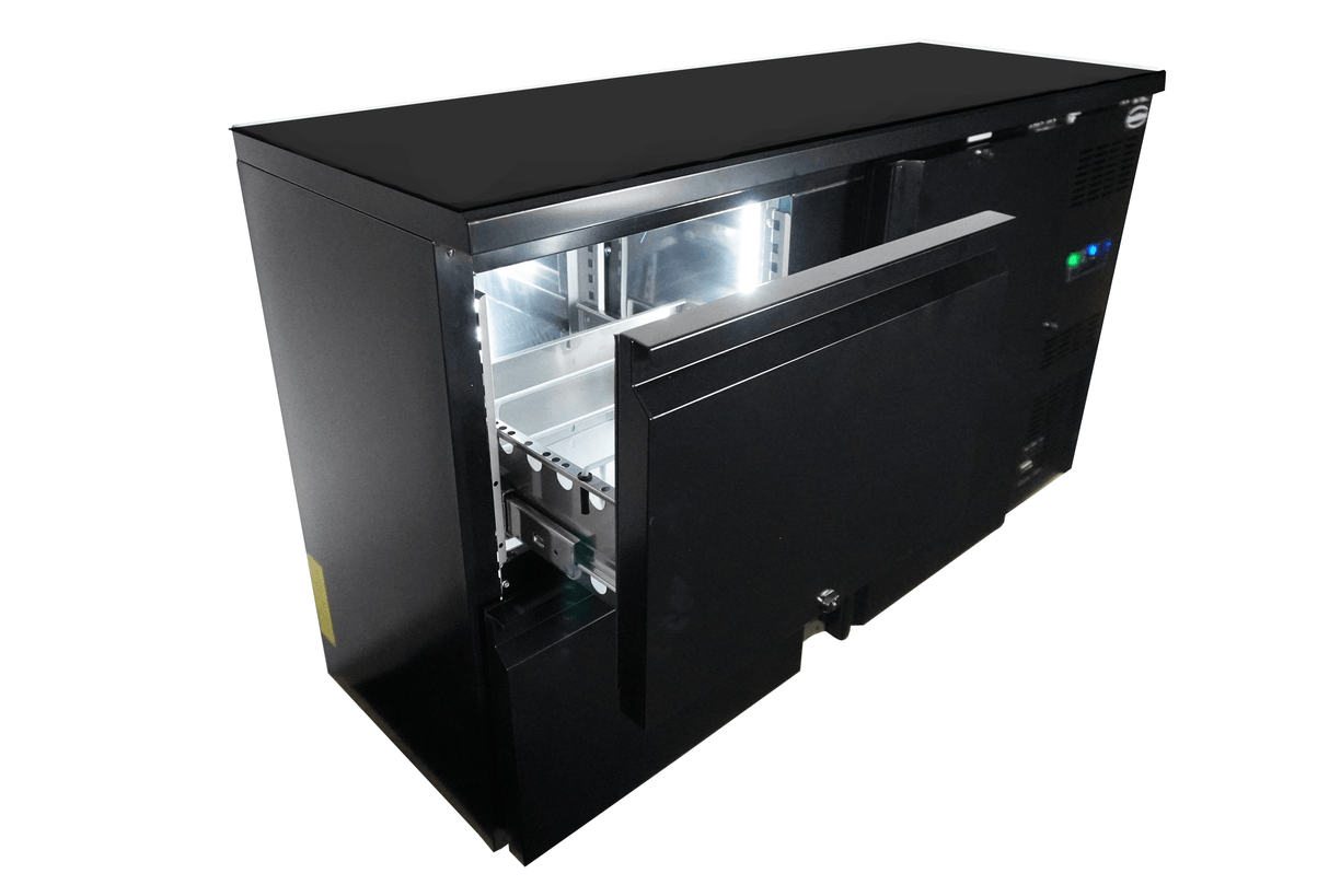 ARRIÈRE BAR RÉFRIGÉRÉE NOIR 1 PORTE ET 2 TIROIRS - 7450.0316 - COMBISTEEL