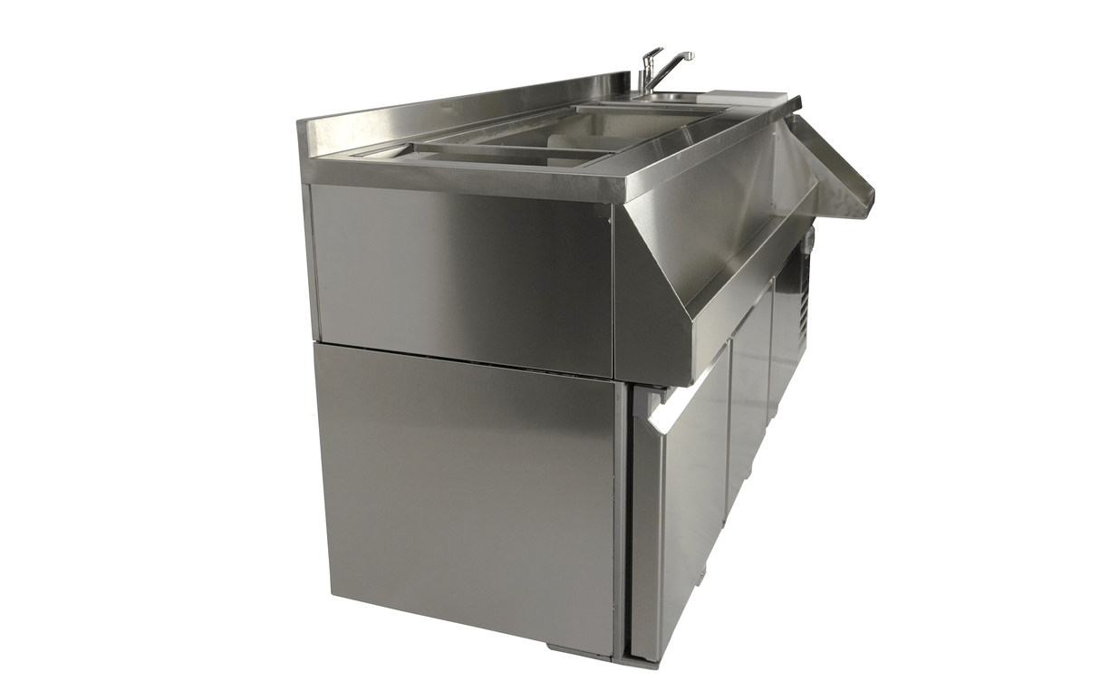 TABLE RÉFRIGÉRÉE 3 PORTES AVEC BAR À COCKTAILS - 7489.6005 - COMBISTEEL