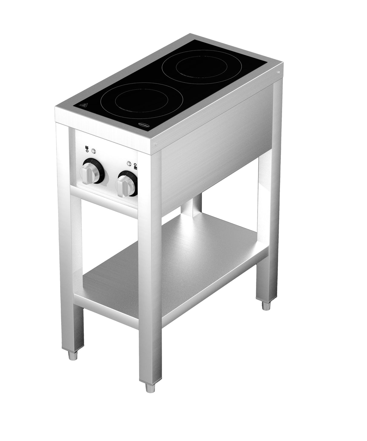 CUISINIÈRE À INDUCTION 2 ZONES AVEC ESSOUS OUVERT - 7505.0030 - COMBISTEEL