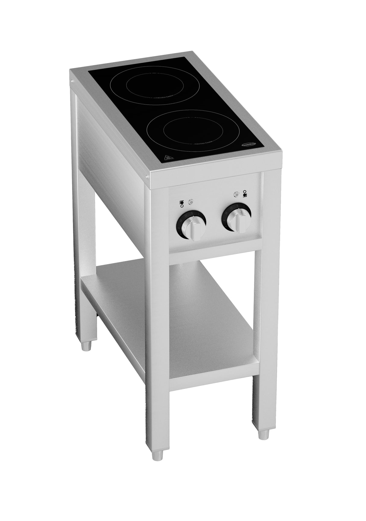 CUISINIÈRE À INDUCTION 2 ZONES AVEC ESSOUS OUVERT - 7505.0030 - COMBISTEEL