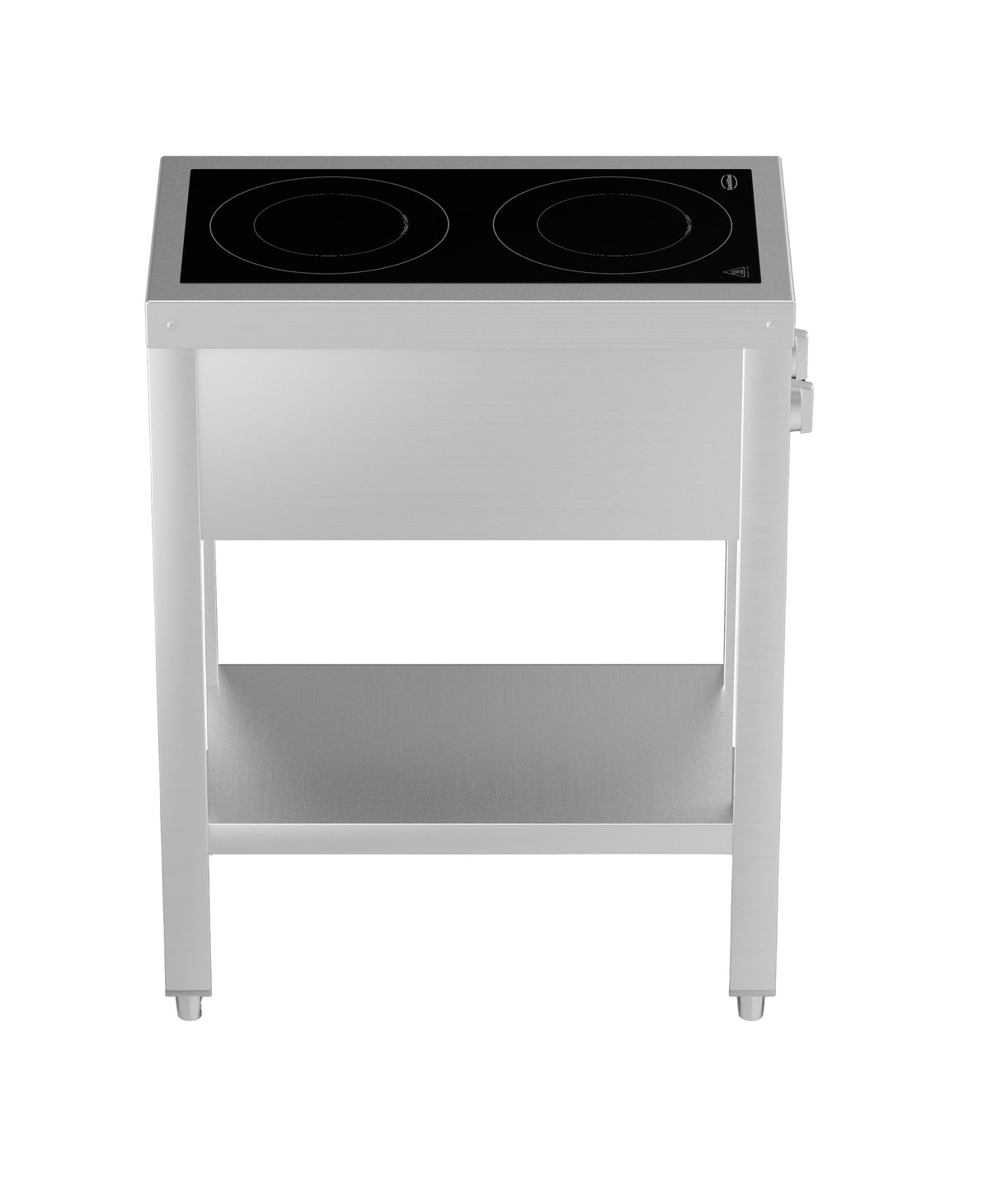 CUISINIÈRE À INDUCTION 2 ZONES AVEC ESSOUS OUVERT - 7505.0030 - COMBISTEEL