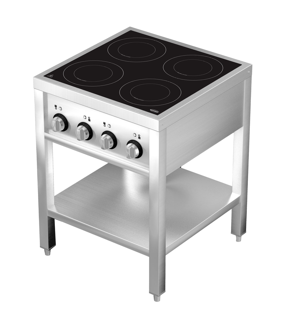 CUISINIÈRE À INDUCTION 4 ZONES AVEC ESSOUS OUVERT - 7505.0035 - COMBISTEEL