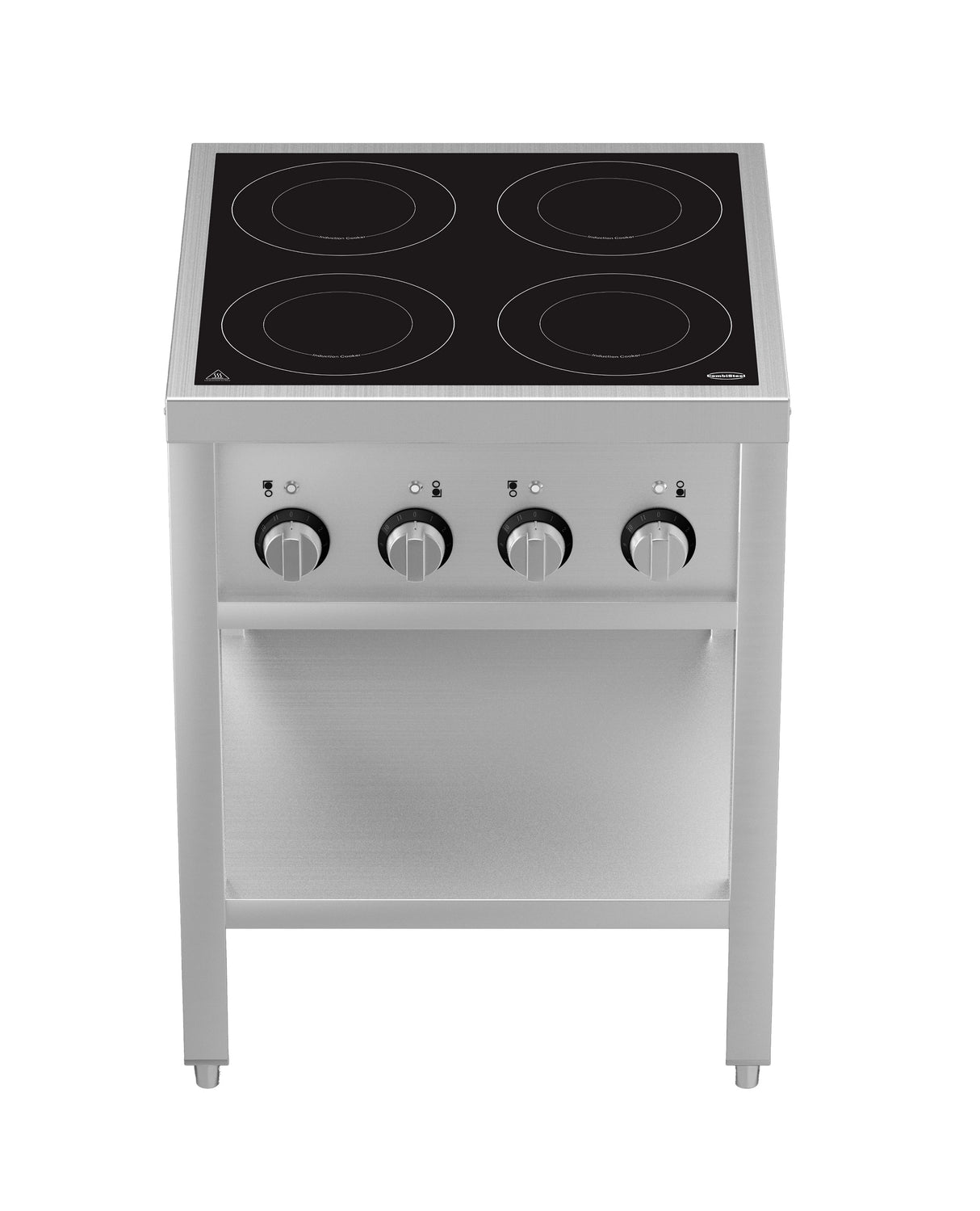 CUISINIÈRE À INDUCTION 4 ZONES AVEC ESSOUS OUVERT - 7505.0035 - COMBISTEEL