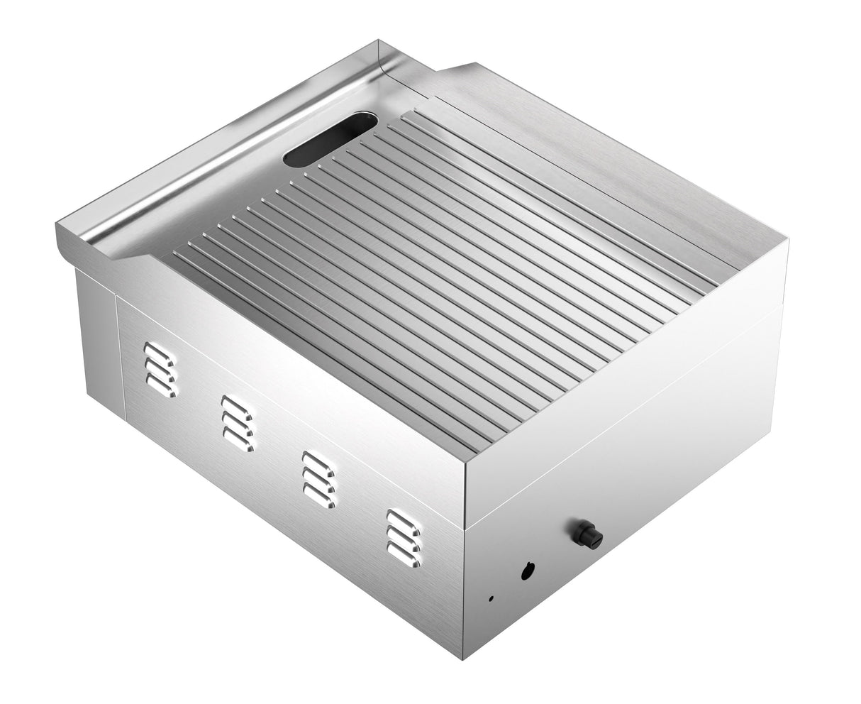 PLAQUE GRILLE ÉLECTRIQUE RAINURÉ - 7518.0145 - COMBISTEEL