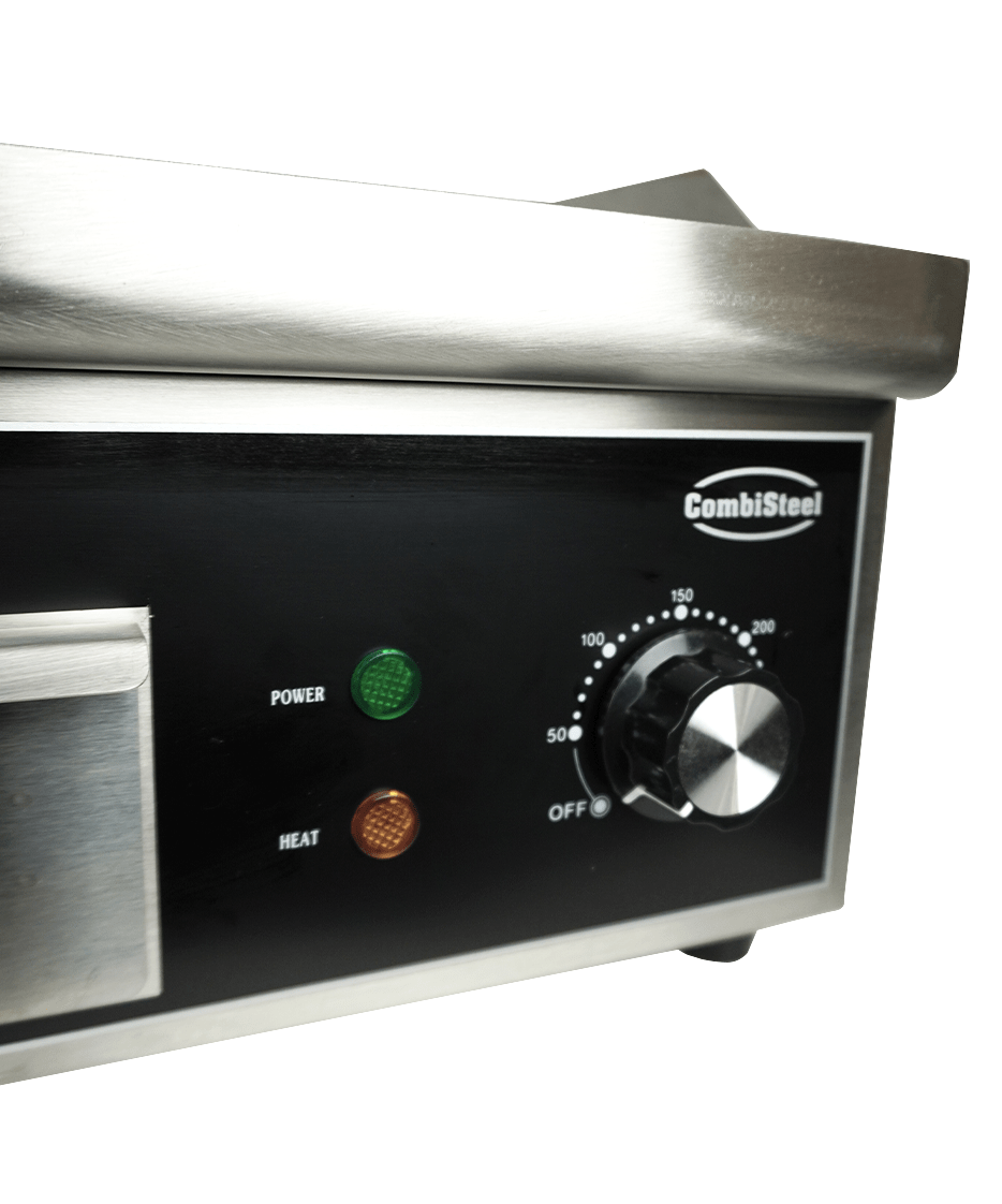 PLAQUE GRILLE ÉLECTRIQUE RAINURÉ - 7518.0145 - COMBISTEEL