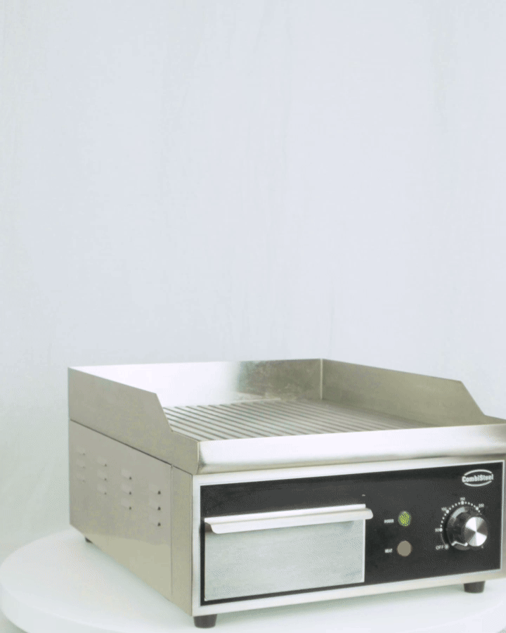 PLAQUE GRILLE ÉLECTRIQUE RAINURÉ - 7518.0145 - COMBISTEEL