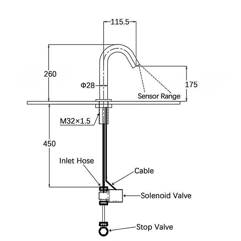 ROBINET ÉLECTRONIQUE - 7536.0010 - COMBISTEEL