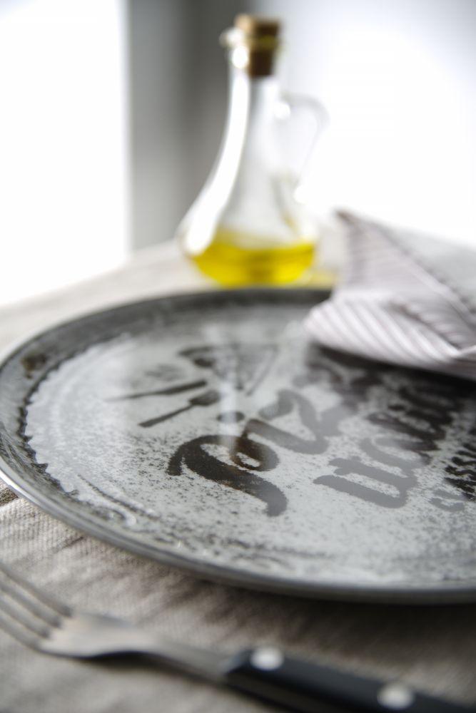 Assiette à pizza Recipe Collection Noir, HENDI, Noir, ø310mm