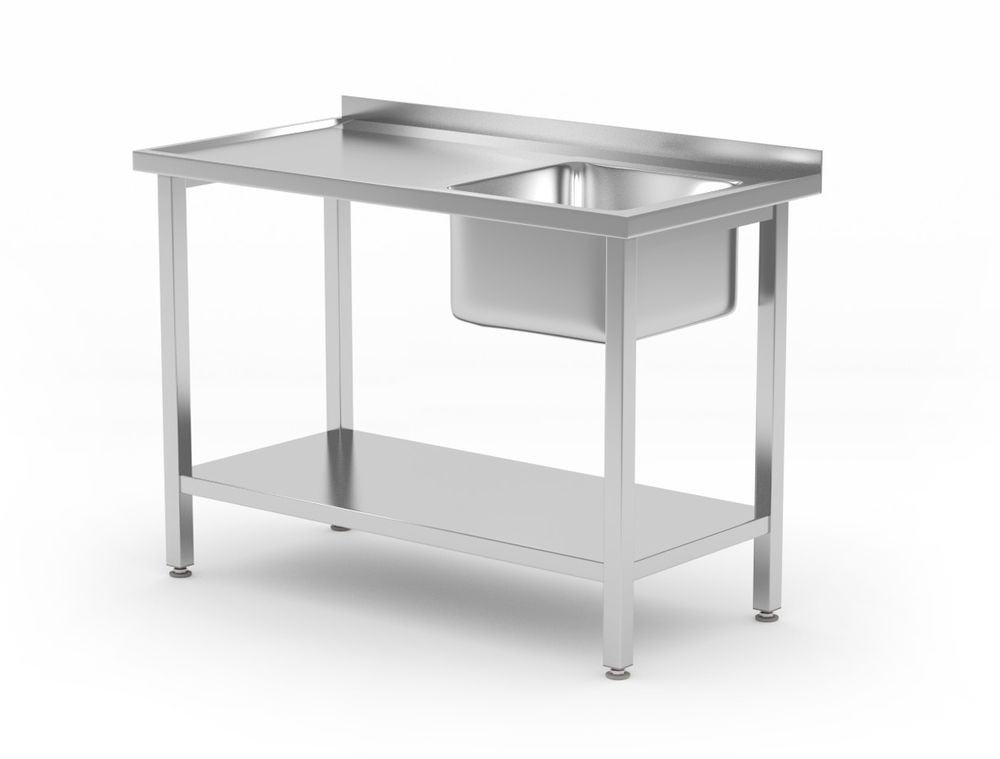 Table d’évier avec étagère, vissée - HENDI