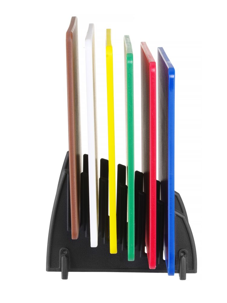 Set de 6 planches à découper HACCP avec rack - HENDI