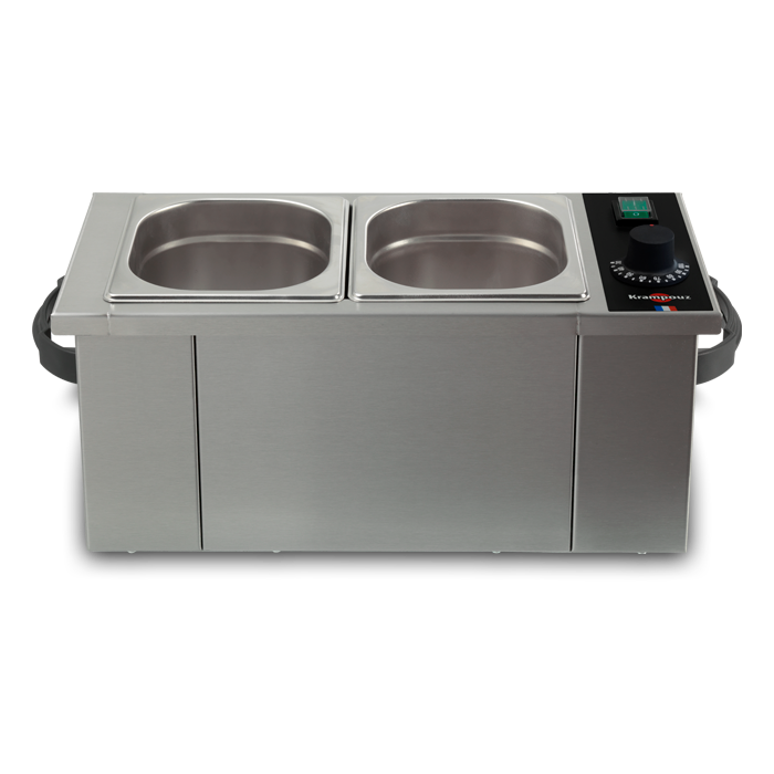 Bain-Marie électrique avec eau 2 bacs - KRAMPOUZ