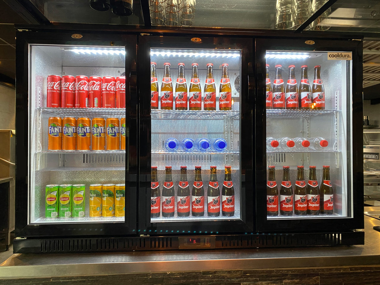 Réfrigérateur de bar avec 3 portes vitrées - 320 litres - CBB3D
