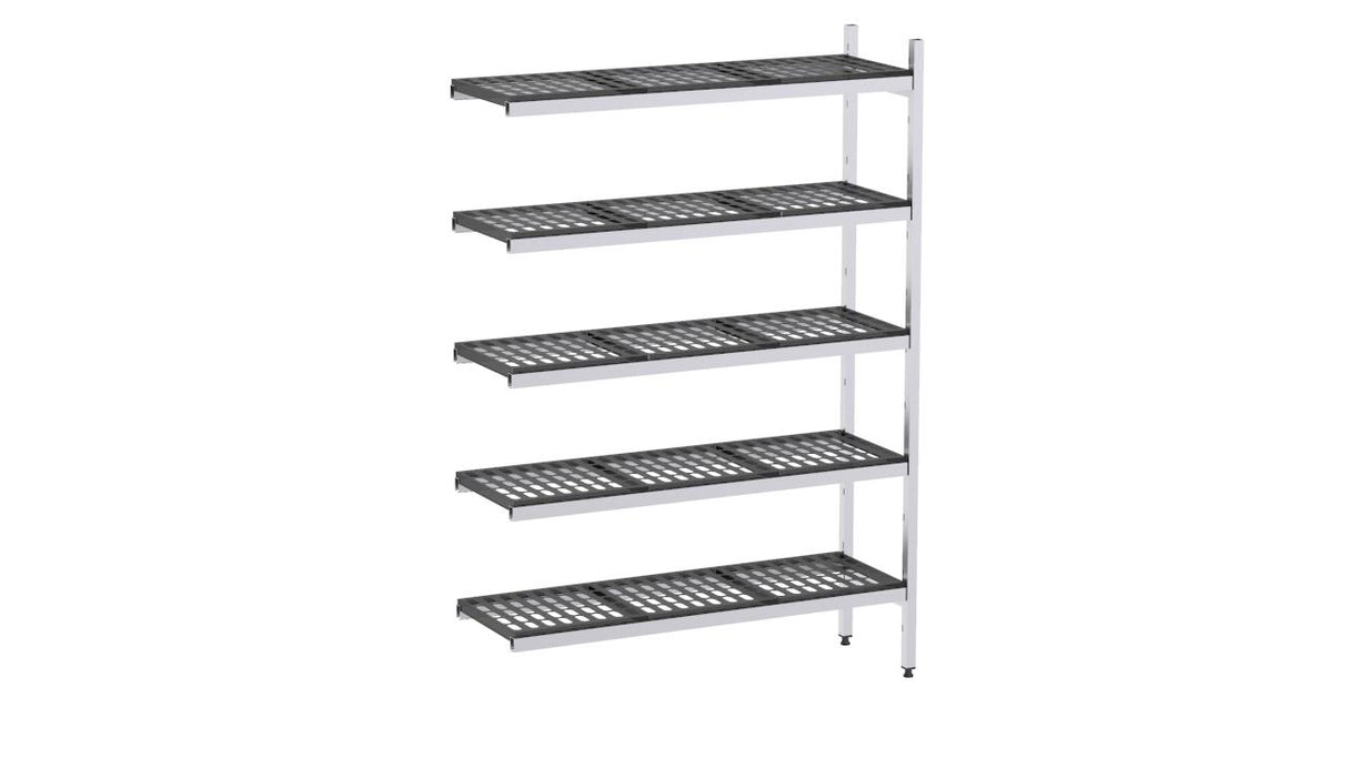 Rayonnage aluminium angle 1591x370 1700 5 niveaux- DISTFORM - EAA00118