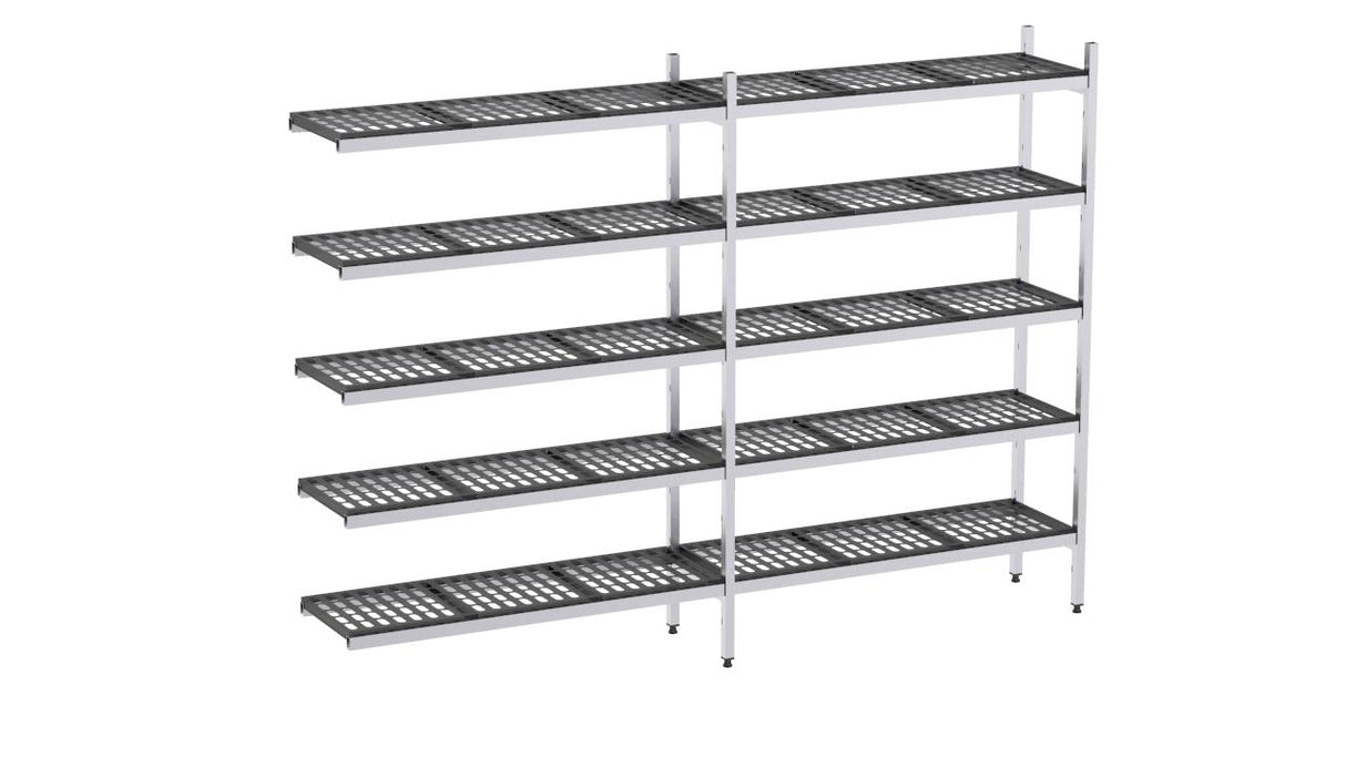 Rayonnage aluminium angle 3182x370 1700 5 niveaux- DISTFORM - EAA00136