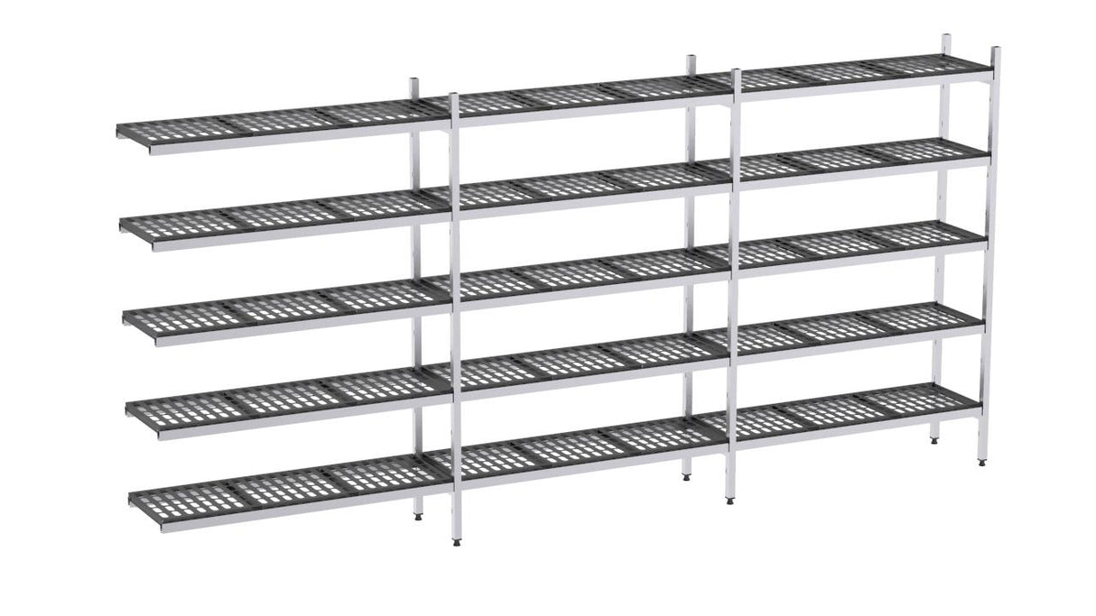 Rayonnage aluminium angle 5462x370 1700 5 niveaux- DISTFORM - EAA00162